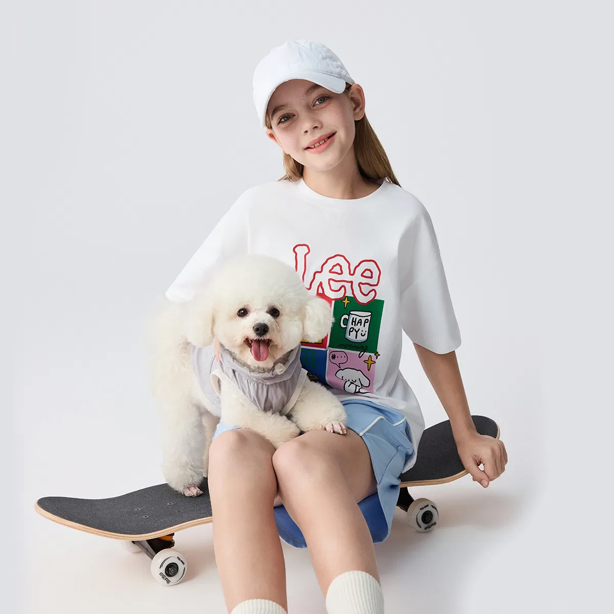 Футболка с круглым вырезом Moderate LEE KIDS, White — фото 4