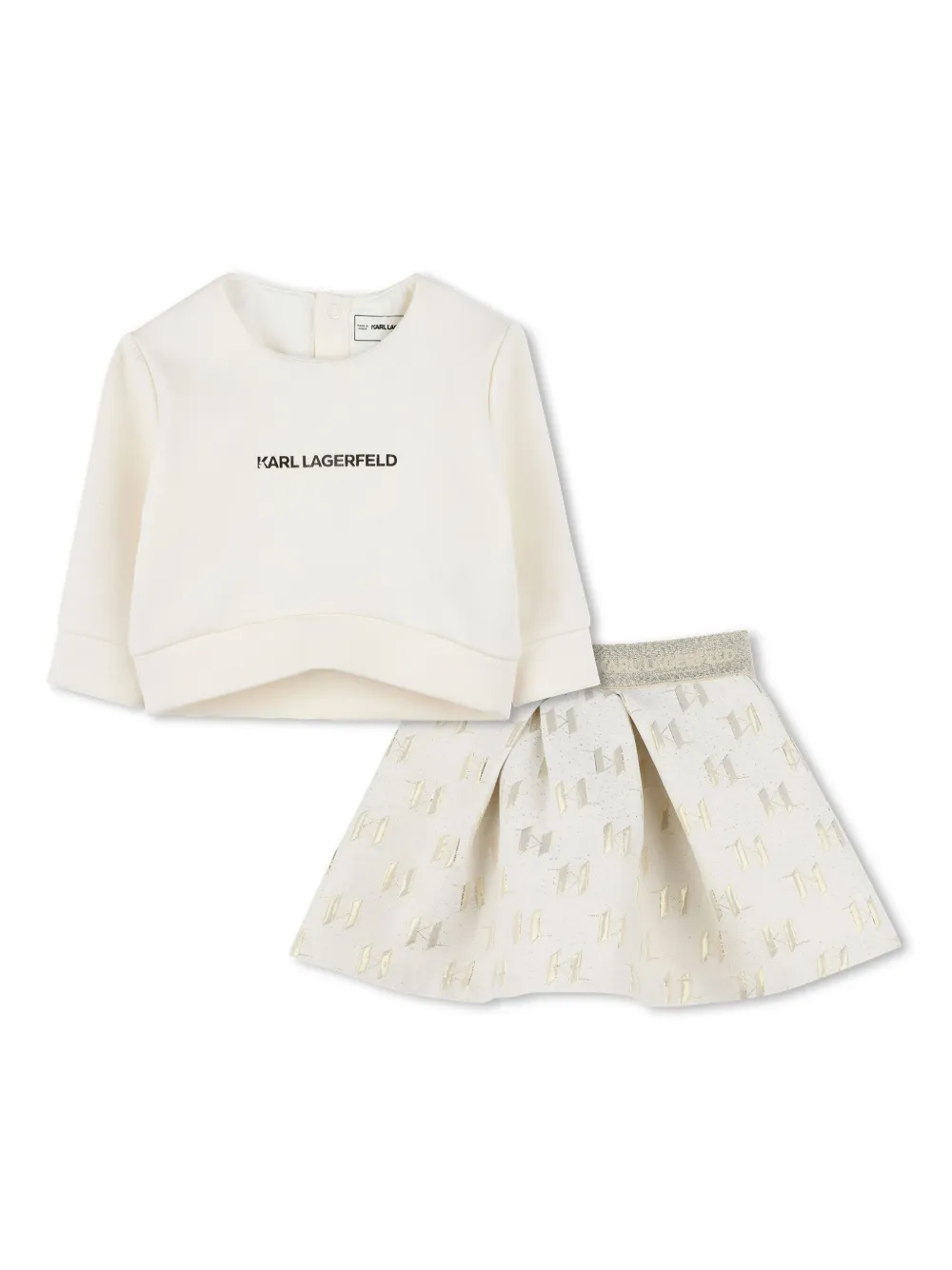 

Комплект из топа и юбки KARL LAGERFELD KIDS, нейтральный