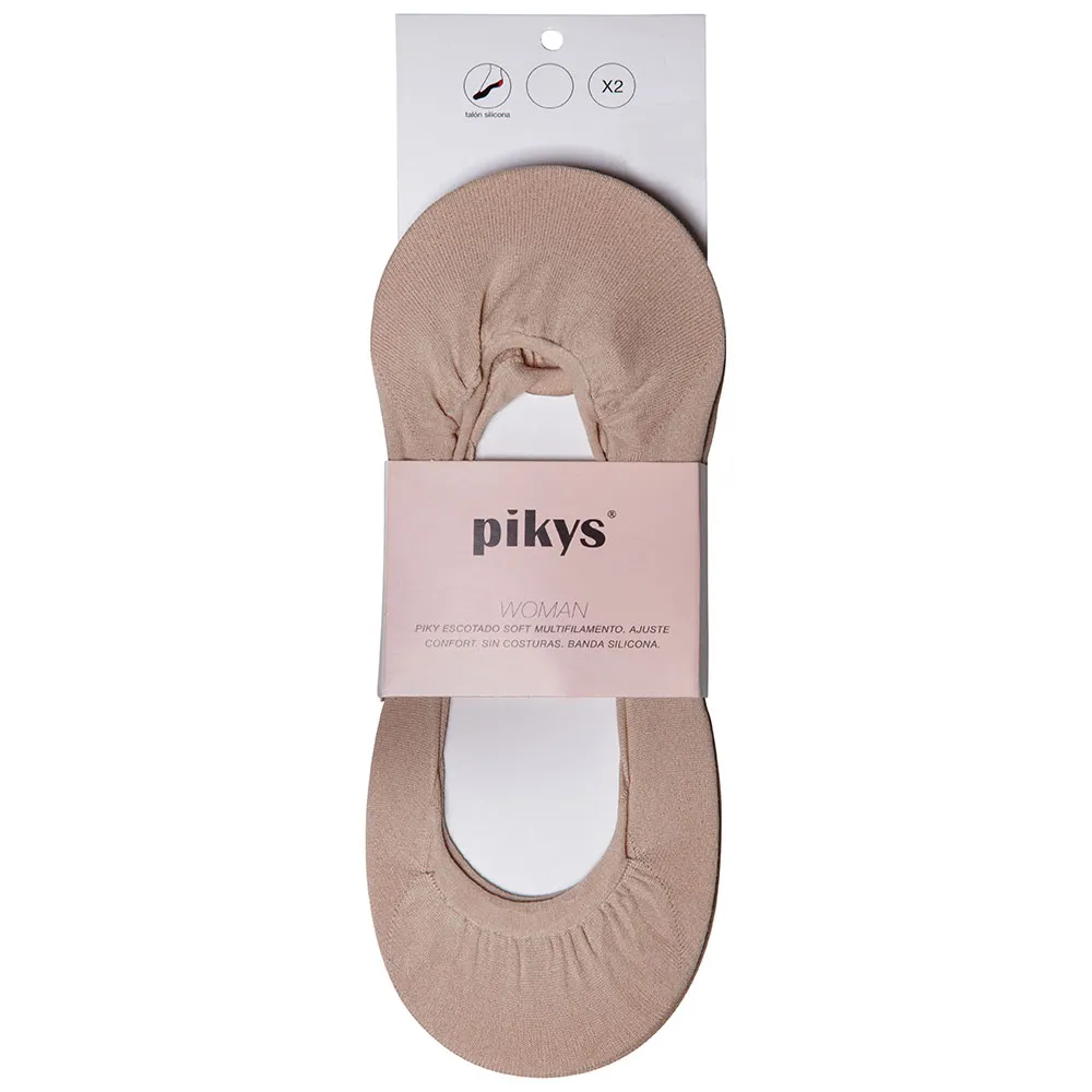 

Носки 2 шт Pikys Ballerina soft tactel no show, бежевый