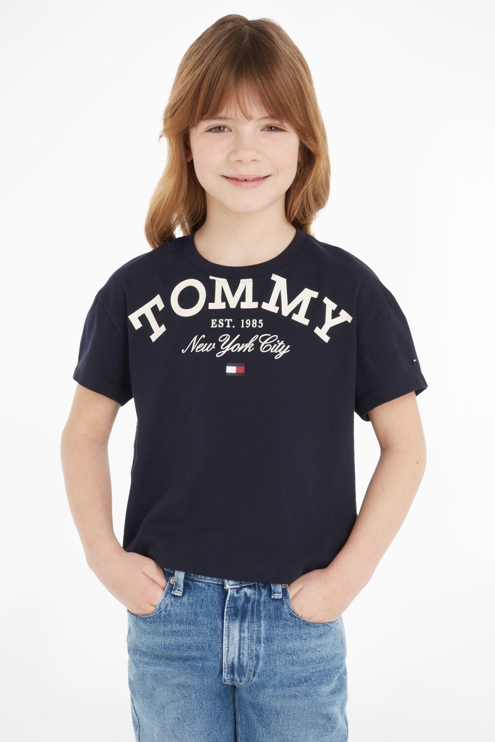 

Дети футболка с логотипом Tommy Hilfiger, синий