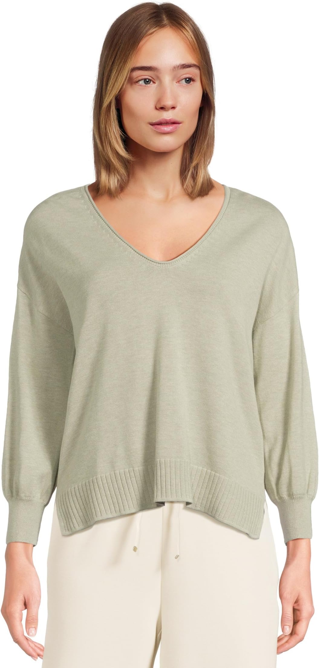 

Свитер Lilla P 3/4 Sleeve Drop Shoulder Sweater, цвет Peapod