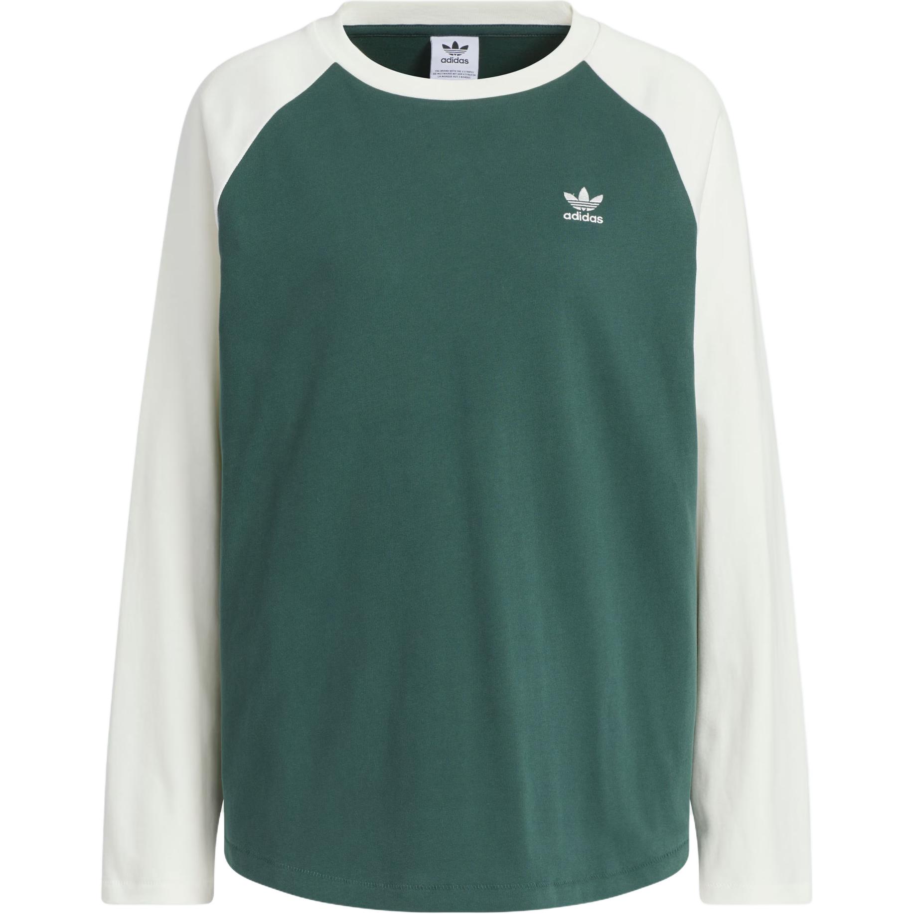 Adidas Originals Футболка Adi Color с рукавом реглан женская зеленая — фото 3