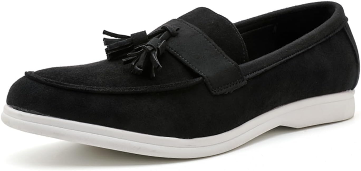 

Мужские замшевые лоферы с кисточками, повседневная обувь, деловые, для свадьбы, для прогулок и вождения Generic, черный