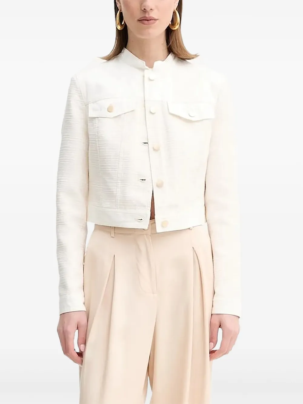 

Фактурная укороченная куртка Guess Usa, белый