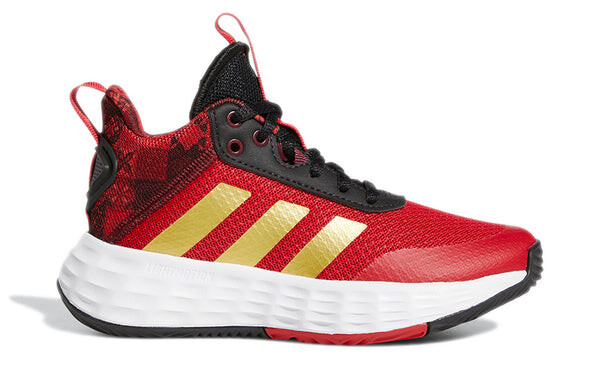 Кроссовки adidas Ownthegame CNY 2.0 K 'Red Gold', красный — фото 2