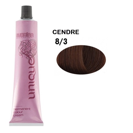 

Уникальная стойкая краска для волос 83 Light Cendre Blonde - 100 мл Subrina Professional