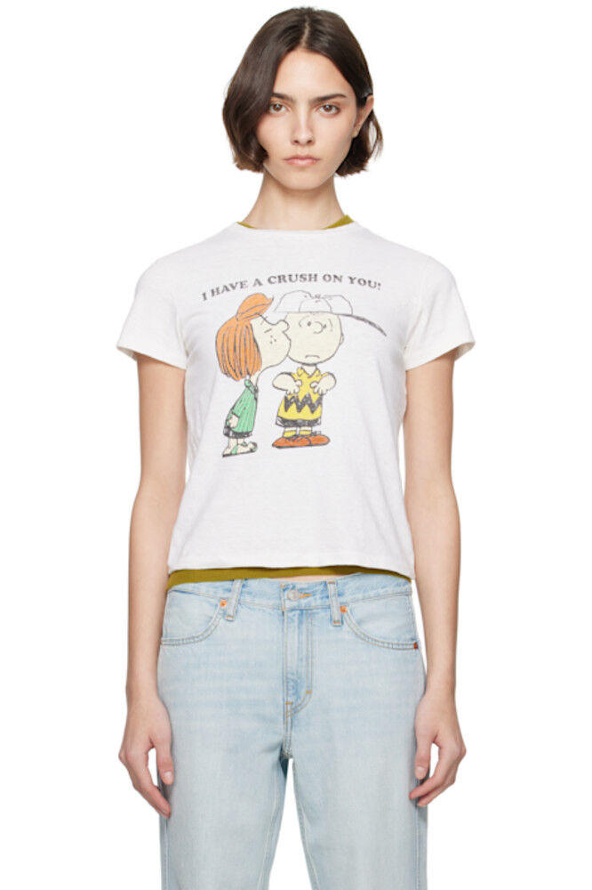 

Белая классическая футболка «Peanuts Crush» Re/Done