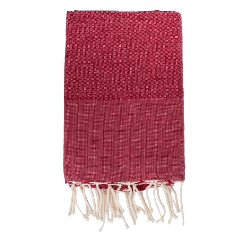 

Пляжное полотенце из однотонного чистого хлопка Fouta - Хаммам Lisola, цвет Rosso (Minoico)