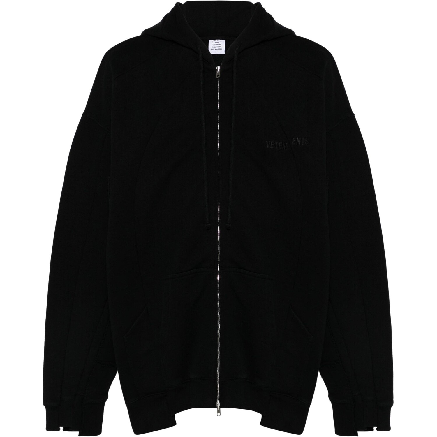 

Толстовка унисекс черная Vetements, черный