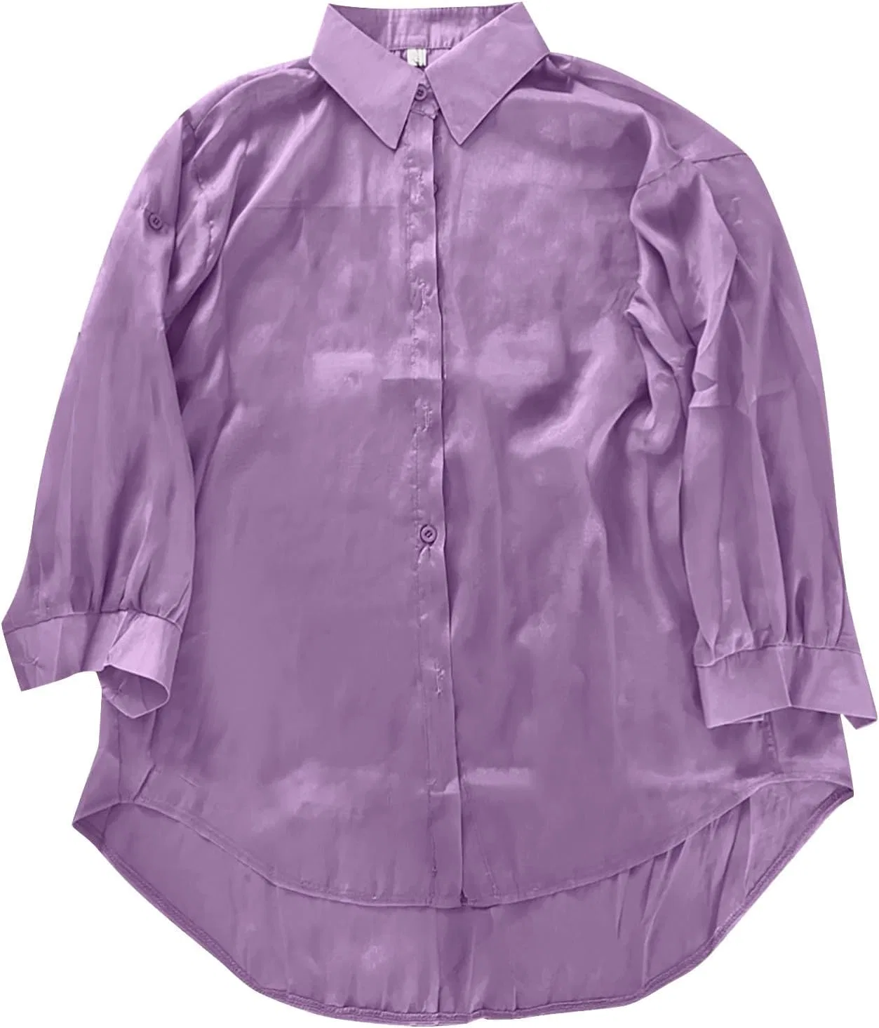 Блуза шифоновая легкая, Summer Chiffon Shirt, фиолетовый — фото 4