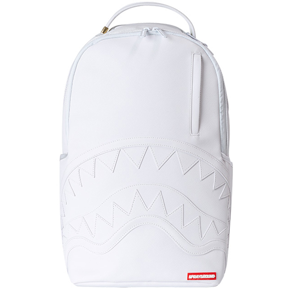 

Полиэстеровый рюкзак унисекс натуральный белый SPRAYGROUND, натуральный белый (в комплекте бейсболка)