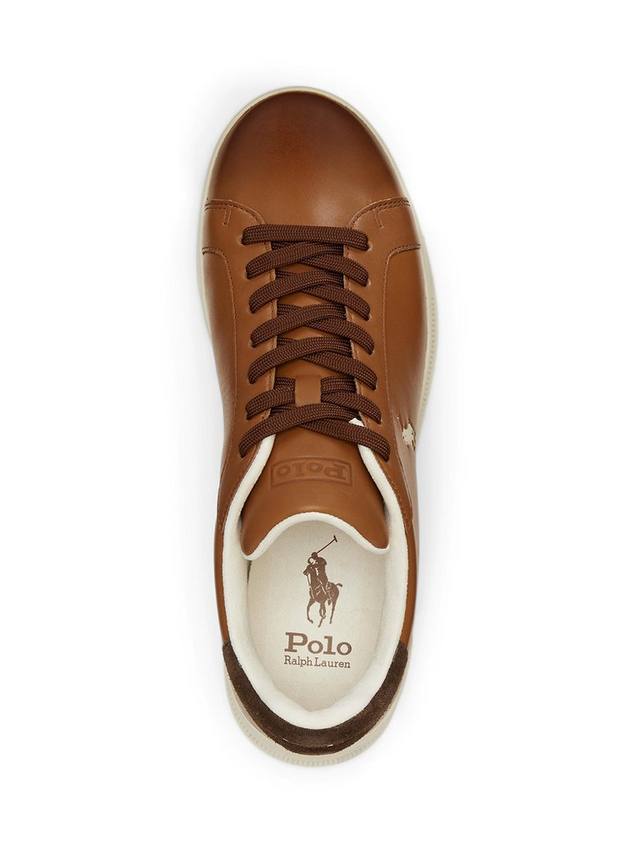 Polo Heritage Court II кожаные кроссовки Ralph Lauren, Tan — фото 3
