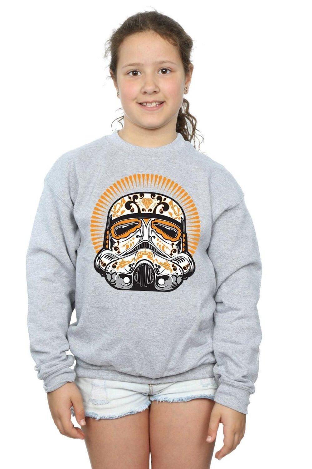 

Толстовка Stormtrooper Dia De Los Muertos Star Wars, серый