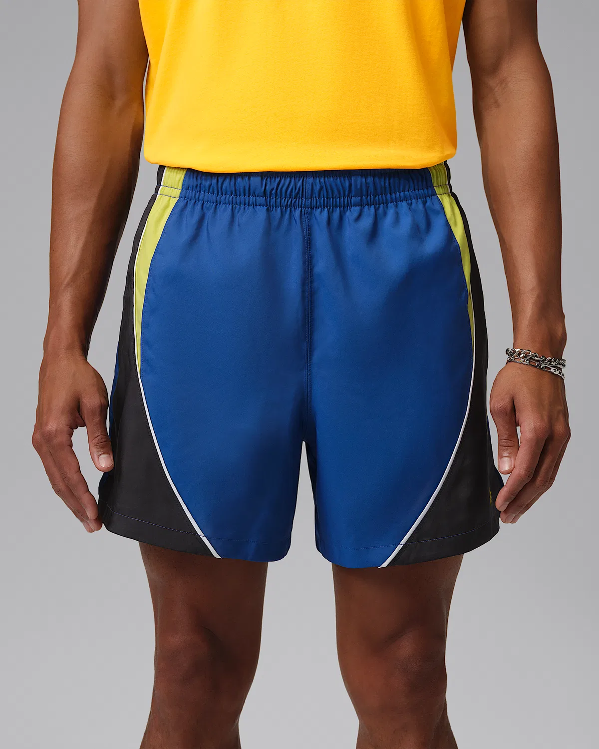 Мужские шорты Jordan Brooklyn 5" Woven, Old Royal/Black/Yellow Pulse/Yellow Pulse — фото 2