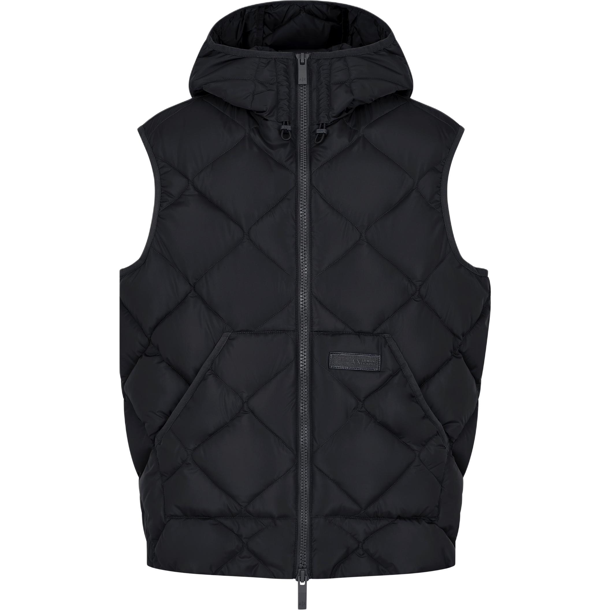 

ARMANI EXCHANGE Мужская стеганая куртка AE FW25, черная, Черный, ARMANI EXCHANGE Мужская стеганая куртка AE FW25, черная