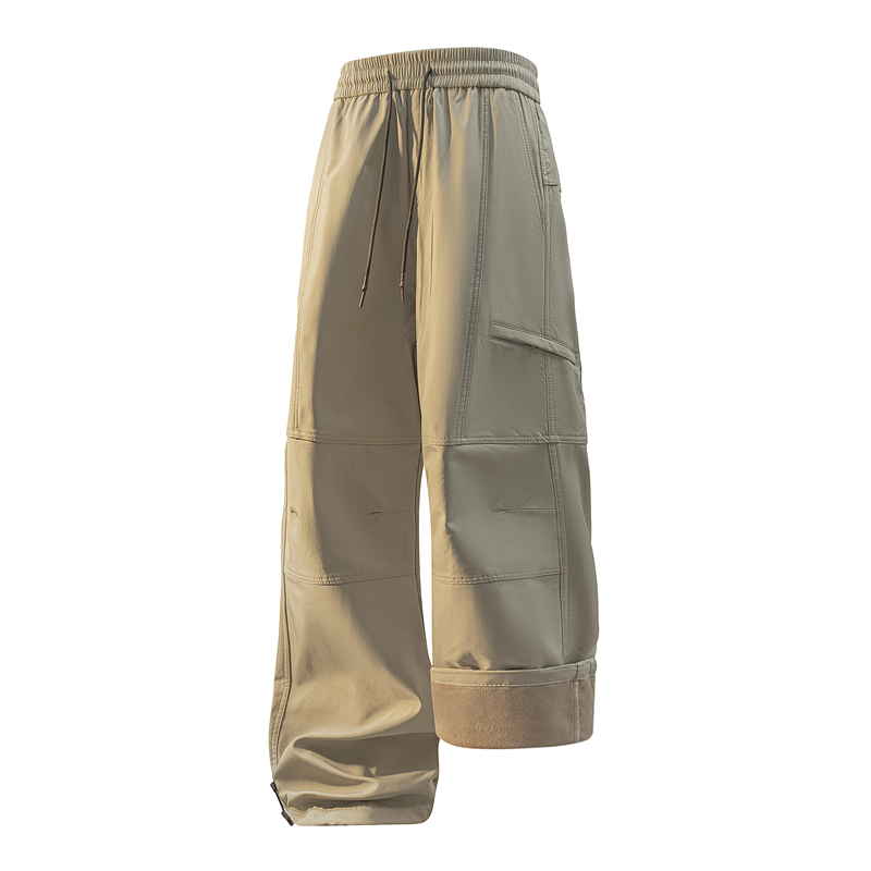 

Повседневные брюки Unisex утепленные и флисовые прямого кроя VanCamel, бежевый оранжевый spring fall