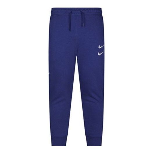 

Брюки swoosh embroidered casual sports long pants blue Nike, синий