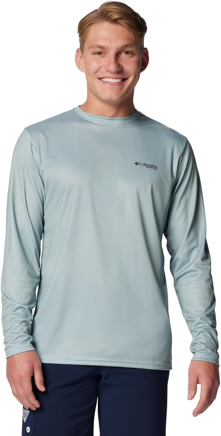 

Columbia мужская футболка с длинным рукавом Terminal Tackle PFG Blackline, Crushed Blue/Blackline Trout