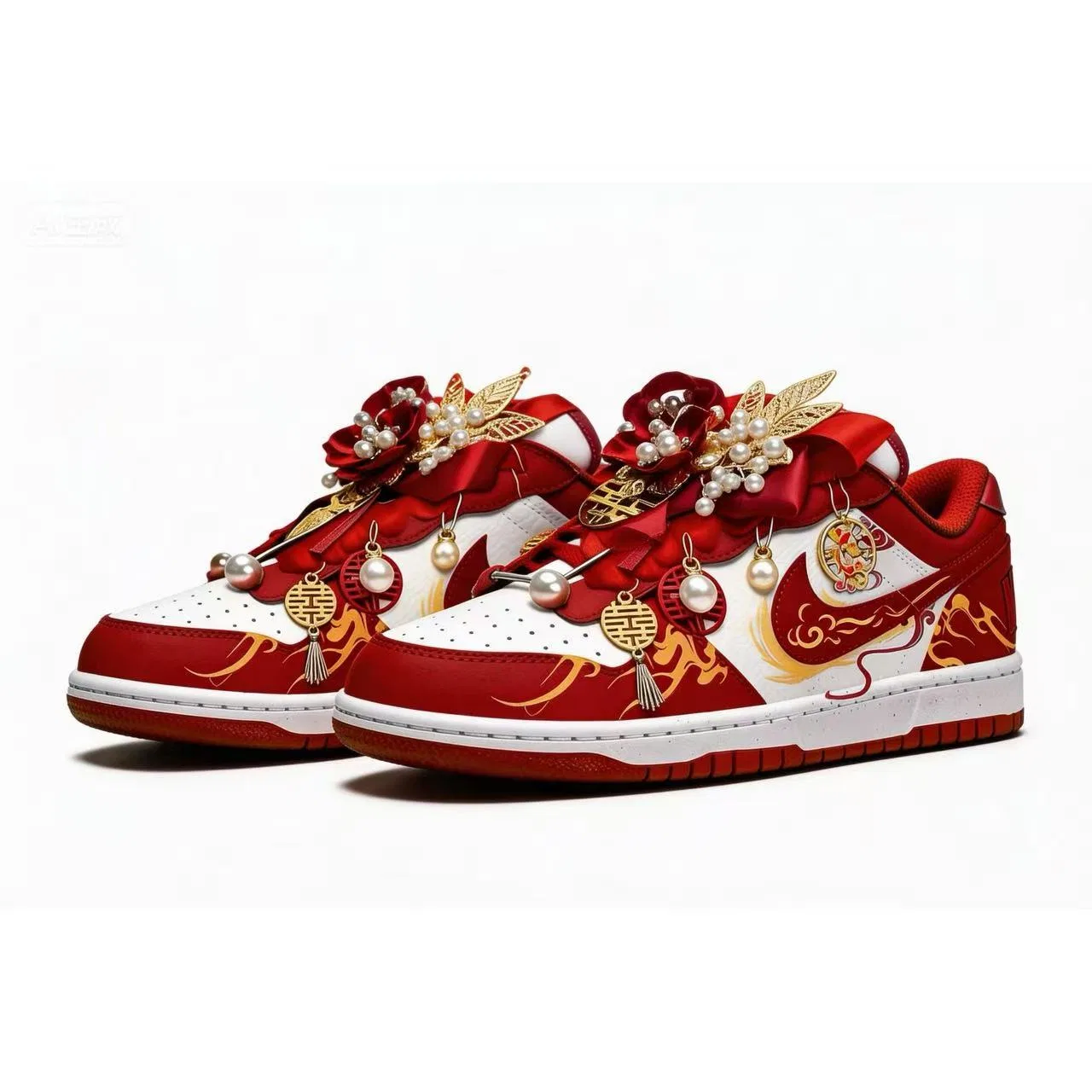 Кеды Nike Big Red Beauty Dancing Phoenix Red Gold — фото 4