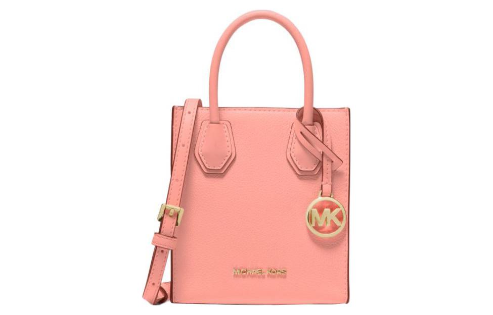 

Кожаная дорожная сумка Mercer, клатч, сумка через плечо, кросс-боди Трампетс для женщин нежно-розового цвета MICHAEL KORS