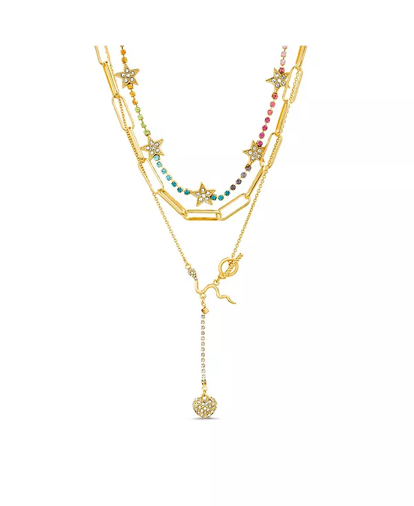 

Комплект из цепочек со стразами, звездами, сердцами и змеями Kensie, multi