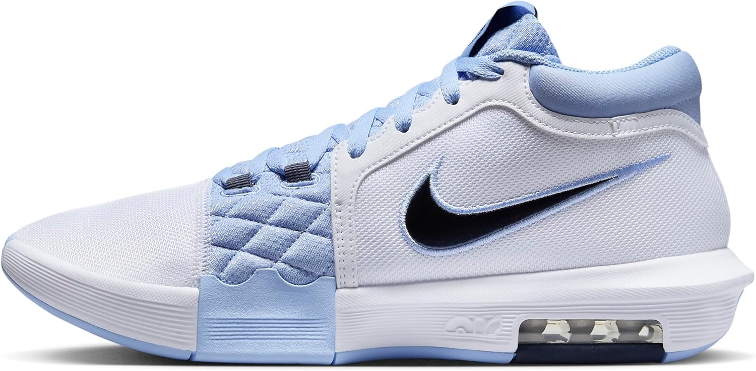 

Nike Lebron Witness VIII, мужские баскетбольные кроссовки, 0, White Thunder Blue Aluminum