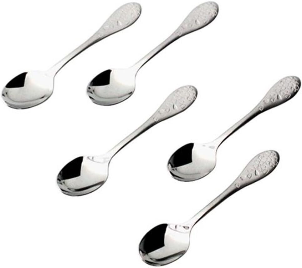 

Shimomura Kihan 34555 Кофейные ложки, узор сакуры, набор из 5 предметов, нержавеющая сталь 18-8, сделано в Японии, Sakura Pattern Set Of 5