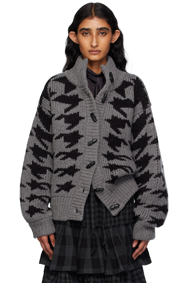 

Кардиган «Звезда собачьего зуба» Open Yy, серый