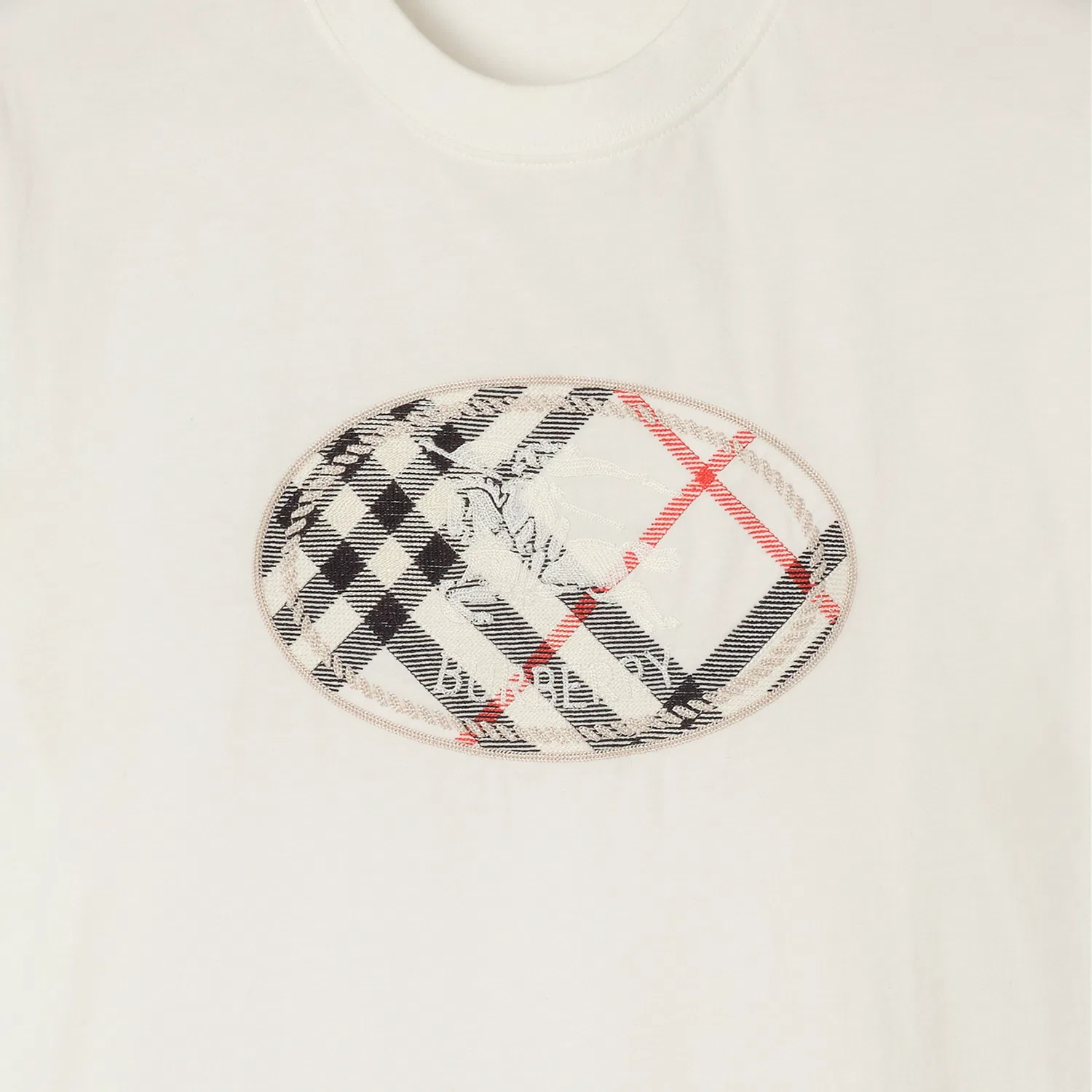 Футболка Burberry с круглым вырезом, мужская, Chalk White — фото 4