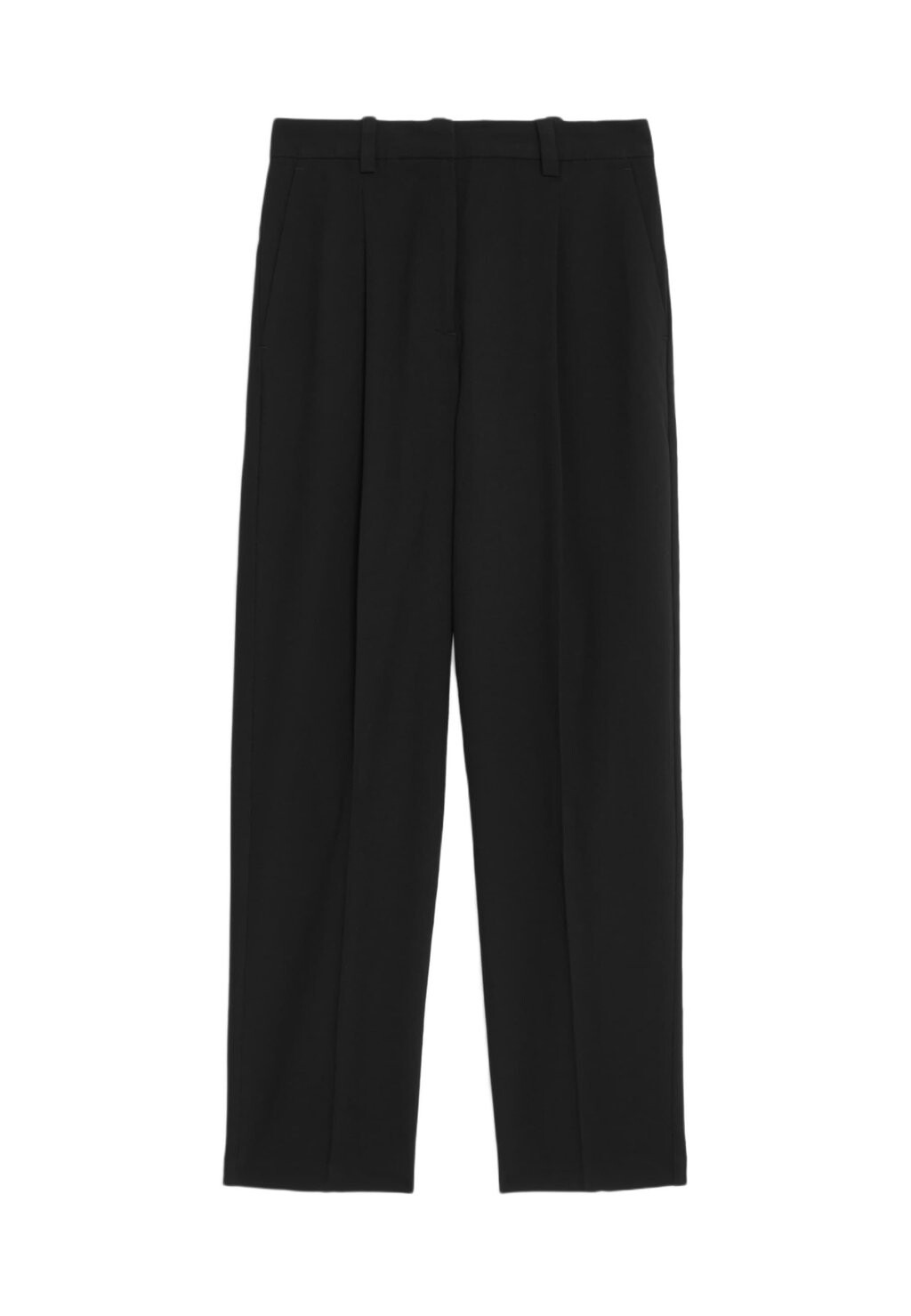 

Брюки PLEAT FRONT TAPERED ANKLE GRAZER Marks & Spencer, черный