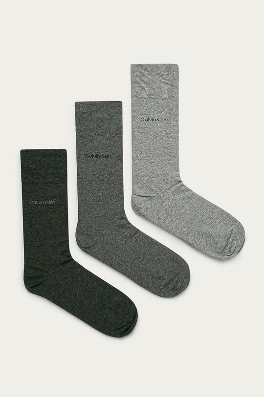 

Носки (3 пары) Calvin Klein, серый