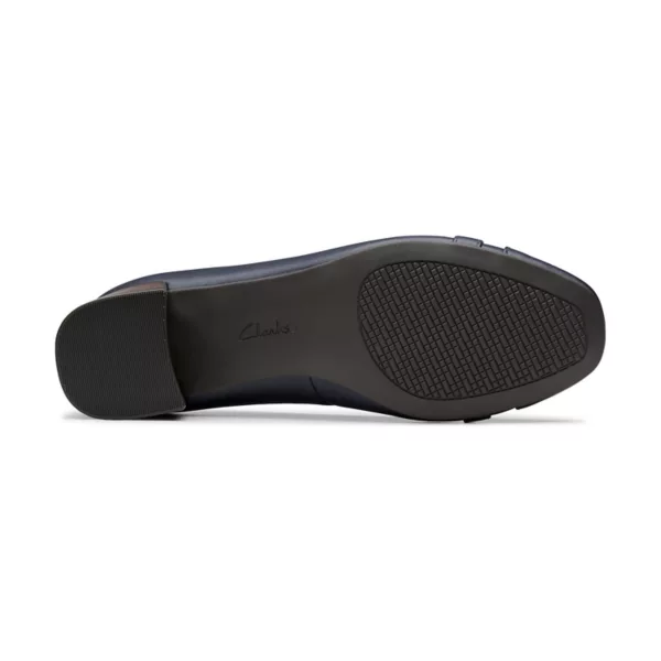 Айридесса эрин женские кожаные туфли на устойчивом каблуке Clarks, цвет navy leather — фото 4