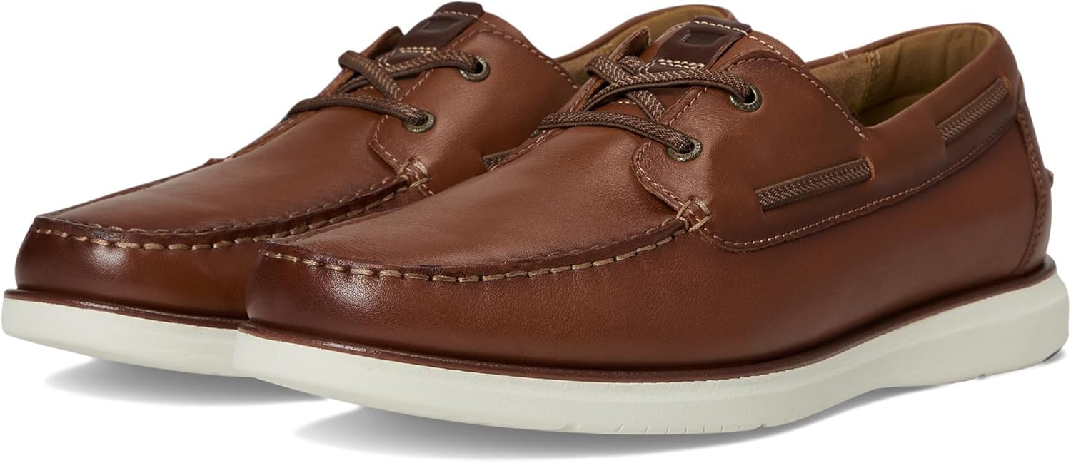 

Мужские мокасины Florsheim Tropics с эластичной шнуровкой и открытой шнуровкой, Cognac
