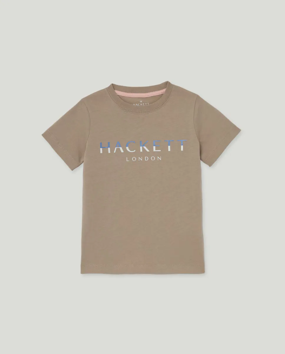 

Футболка с логотипом Hackett для мальчика, бежевый