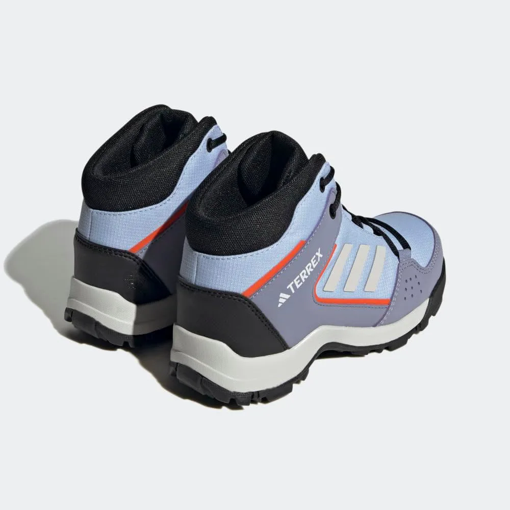 Детские походные кроссовки Adidas Terrex Hyperhiker, синий/серый/золотой — фото 4