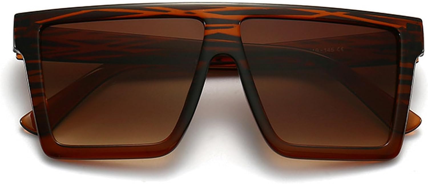 

Винтажные большие квадратные женские солнцезащитные очки, мужские очки с градиентным переходом цвета, модные и популярные солнцезащитные очки с защитой от УФ-излучения UV400 mincl, Brown