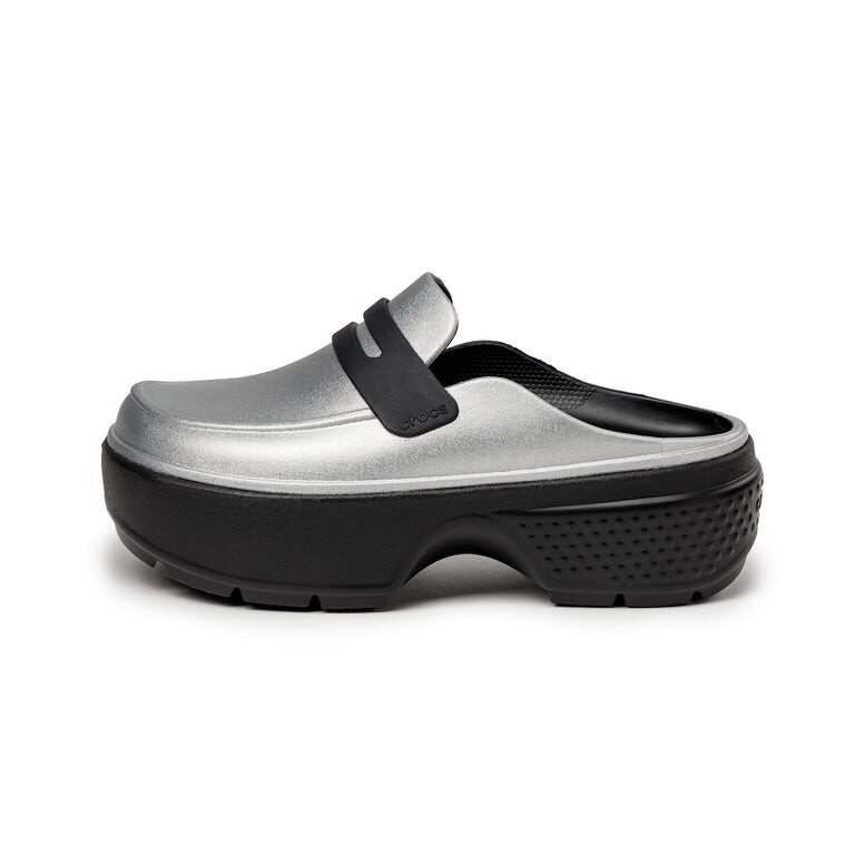 

Сандалии Stomp Metallic Loafer Crocs, серебряный