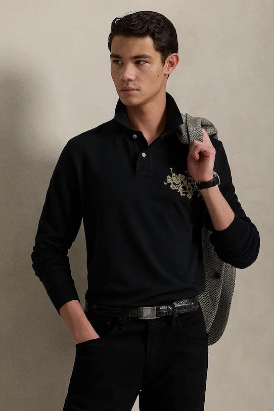 

Хлопковая водолазка Polo Ralph Lauren, черный