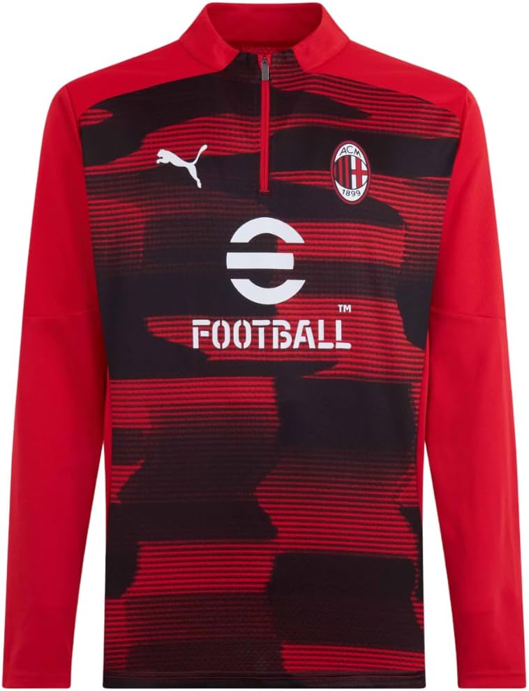 

Мужская спортивная футболка Puma 777714 ACM Prematch с застежкой-молнией на четверть длины, 24 цвета для осени/зимы: красный/черный Puma (01) Acm 1899