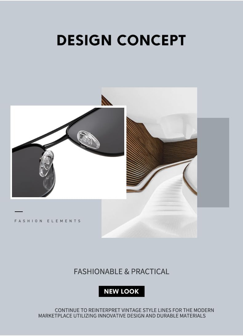 

Легкие прямоугольные солнцезащитные очки с поляризацией — для женщин и мужчин, в стиле ретро, ​​солнцезащитные очки для вождения, блокирующие УФ-излучение UV400 Generic, C5