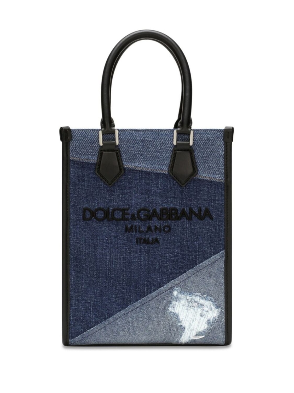 

Dolce & Gabbana сумка-тоут в технике пэчворк, синий