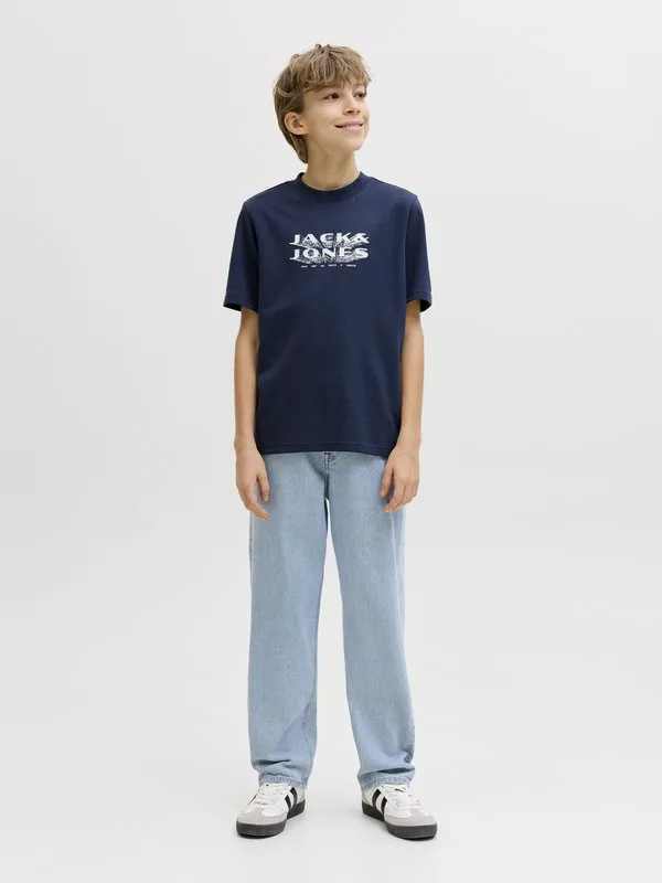 Джинсы прямого кроя jjichris jjoriginal Jack & Jones Junior, Blue Denim — фото 2