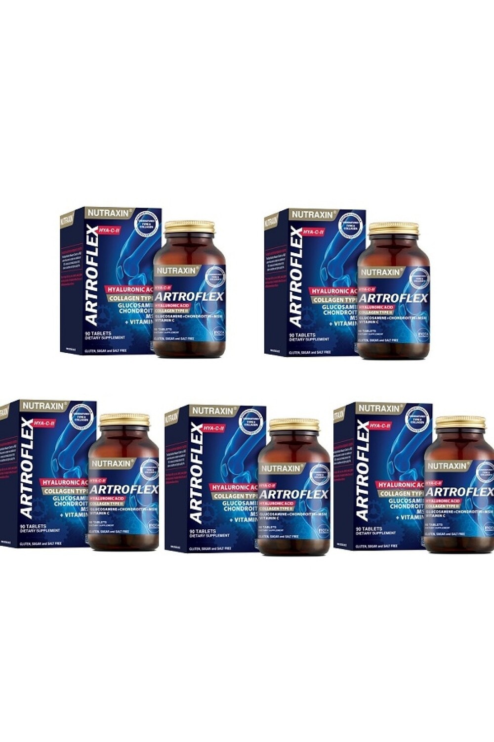 

Nutraxin Без сахара Artroflex Hya C-II 90 таблеток x5