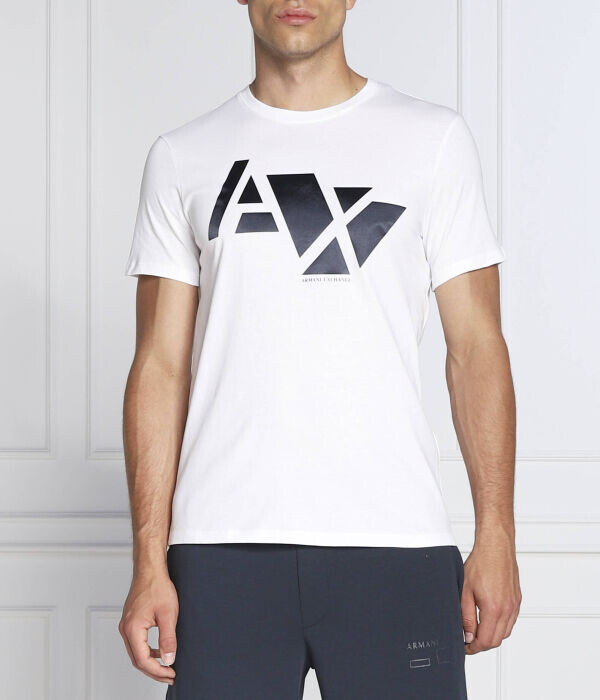 

Футболка Armani Exchange Regular Fit, белый / черный