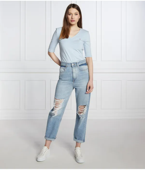 Базовая блузка Slim fit Tommy Hilfiger, синий — фото 2