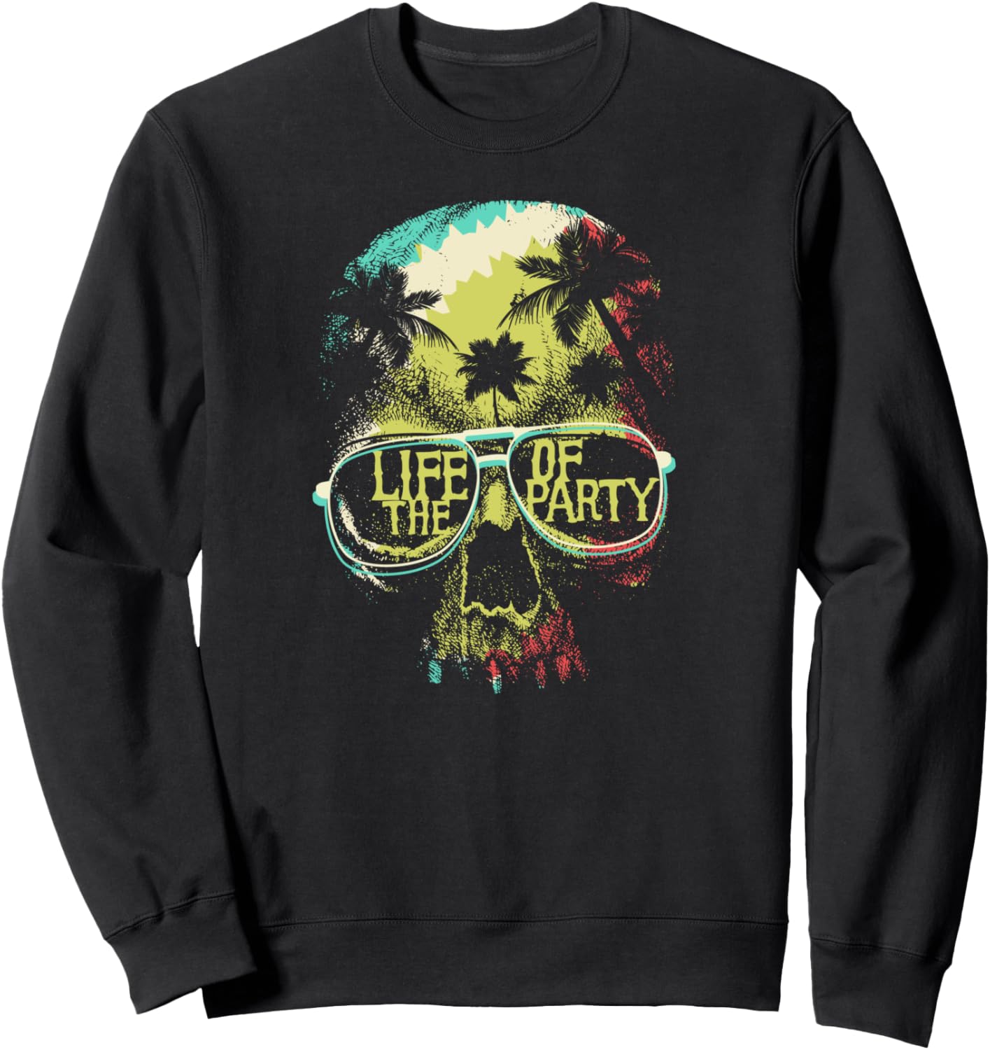 

Вечеринка на Хэллоуин, тропический череп, толстовка на Хэллоуин Halloween Mftees, черный