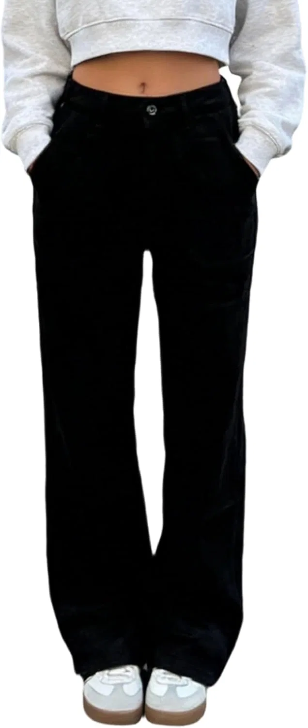 Джинсы свободные Baggy Wide Leg, Черный
