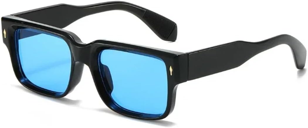 

Популярные модные солнцезащитные очки конфетных цветов для женщин, ретро-очки с заклепками, трендовые солнцезащитные очки градиентного цвета для мужчин, очки с защитой от УФ-излучения UV400 SZVVBKK, Black Blue