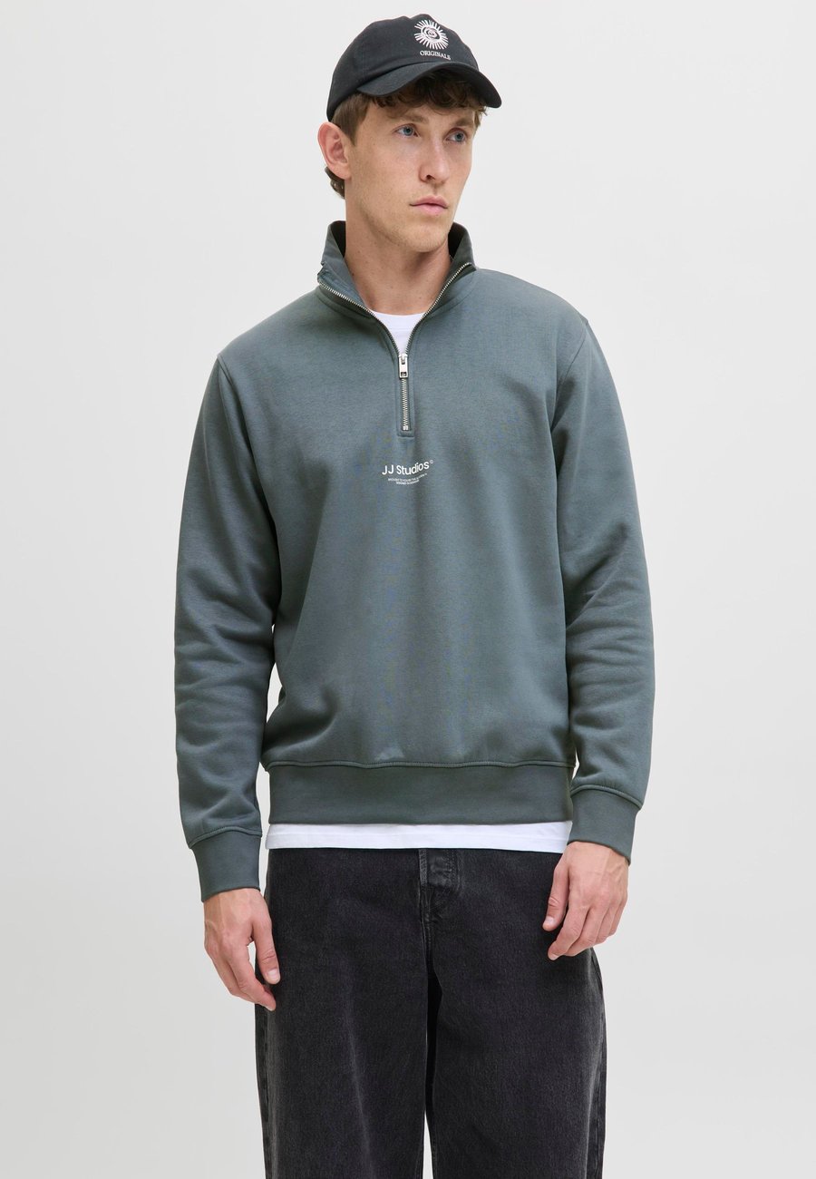 

Толстовка Jack & Jones JJESOHO QUARTER ZIP, Stormy Weather/Green