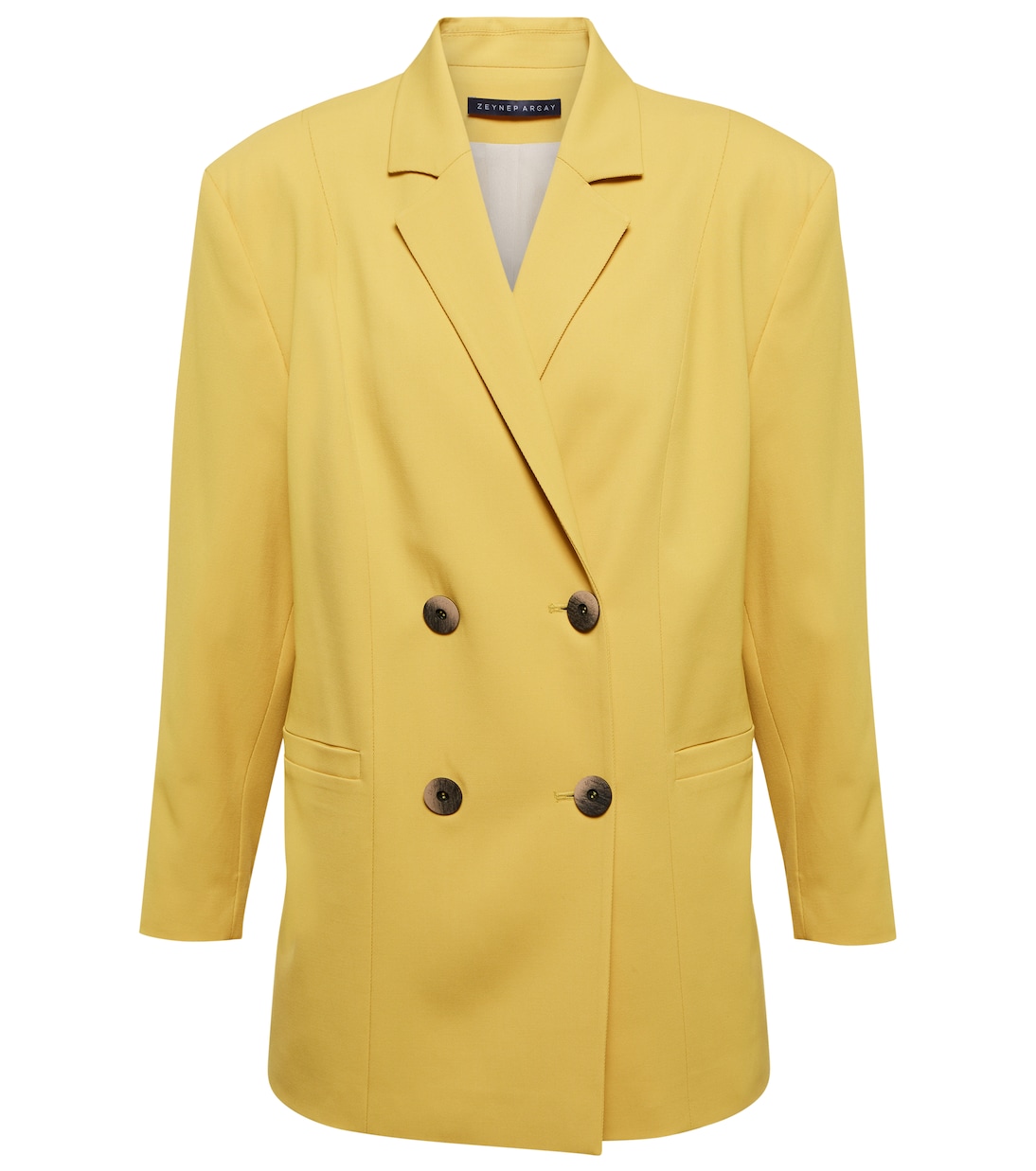 

Двубортный шерстяной блейзер Zeynep Arçay, Mustard